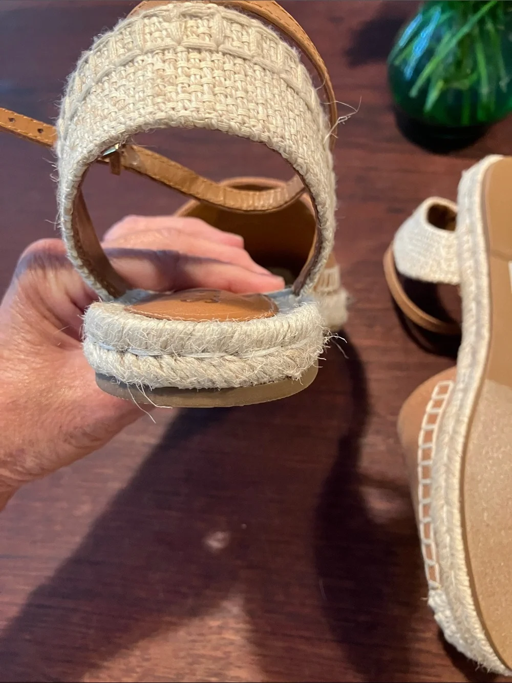 Schutz for Anthropologie Greeca Flats Espadrille Slingback Flats
